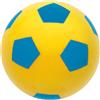 CUCUBA Soft Football Pallone Calcio in Spugna Morbida Leggero Diametro 18,5cm Colore Giallo Blu