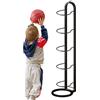Generisch Supporto per pallacanestro a 5 ripiani | Organizer per palline da garage, palestra, interni ed esterni, scuola, cortile, piazza, pallacanestro, pallavolo