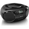 PHILIPS Lecteur de CD Philips AZB500B DAB avec amplification dynamique des basses Noir