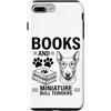 Funny Miniature Bull Terrier And Book De Custodia per iPhone 7 Plus/8 Plus Libri e Bull Terrier in miniatura divertente Bull Terrier in miniatura