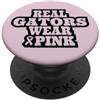 Breast Cancer Awareness Shopp I veri alligatori indossano il supporto rosa per la consapevolezza del cancro al seno PopSockets PopGrip Adesivo