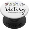 Cup Christian Hat Victory 1 Corinthian 1 Victory 1 Corinthians 15:57 Christian Bible Verse Scripture PopSockets PopGrip Adesivo
