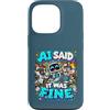Definitely Not Fault Tech Custodia per iPhone 13 Pro AI Did It Divertente Scusa Tech Alien Programmatore Umorismo
