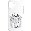 Mystical Graphics Custodia per iPhone 16 Celestial Moth Lunar Botanical Mystical Nature
