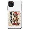 Skateboard Japan Otaku Kawaii Manga Samu Custodia per iPhone 11 Pro Max Skateboard Grumpy Japan Animal Brush Anime Kawaii Otaku Y2K