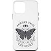Mystical Graphics Custodia per iPhone 12 mini Celestial Moth Always Find The Light Occult Botanical