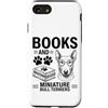 Funny Miniature Bull Terrier And Book De Custodia per iPhone SE (2020) / 7/8 Libri e Bull Terrier in miniatura divertente Bull Terrier in miniatura