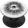Occult Esoteric Pyramid Eye Triangle Sym All Seeing Eye Piramide Triangolo Occulto Geometria sacra PopSockets PopGrip Adesivo