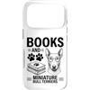 Funny Miniature Bull Terrier And Book De Custodia per iPhone 17 Pro Libri e Bull Terrier in miniatura divertente Bull Terrier in miniatura