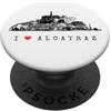 Alcatraz per gli amanti di San Francisco San Francisco I Love Alcatraz Vintage Skyline Bay California PopSockets PopGrip Adesivo