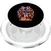 Autumn Bow Birthday Designs 18° compleanno ragazza autunno zucche foglie fiocco rosa PopSockets PopGrip per MagSafe