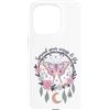 Mystical Graphics Custodia per iPhone 15 Pro Celestial Moth Dreamcatcher Boho Inspirational Quote