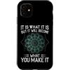 Becomora Lettering Custodia per iPhone 11 It Is What It Is But It Will Become What You Make It