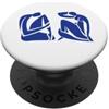 Matisse Inspired Line Art graphics Coppia astratta Matisse - Arte moderna minimalista blu PopSockets PopGrip Adesivo