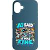 Definitely Not Fault Tech Custodia per iPhone 16 Plus AI Did It Divertente Scusa Tech Alien Programmatore Umorismo