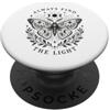 Mystical Graphics Celestial Moth Always Find The Light Occult Botanical PopSockets PopGrip Adesivo