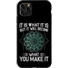 Becomora Lettering Custodia per iPhone 11 Pro Max It Is What It Is But It Will Become What You Make It