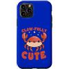 Kawaii Triangle Custodia per iPhone 11 Pro Artiglio completamente carino granchio gioco di parole Kawaii Ocean Animal