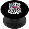 Aquarium Shrimp Keeper Apparel Shrimp Keeper Retro Aquarium Checkerboard Aquascaping PopSockets PopGrip Adesivo