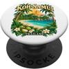 Destinazioni di viaggio più belle: Koh S Koh Samui Palme su una Spiaggia da Sogno Buddha Thailandia PopSockets PopGrip Adesivo