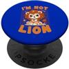 Kawaii Triangle I'm Not Lion Cute Pun gioco di parole Lion Cub Kawaii PopSockets PopGrip Adesivo