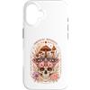 Mystical Graphics Custodia per iPhone 16 Occult Botanical Moth Skull Celestial Garden