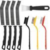 Tedmax Spazzola per la pulizia,8 pezzi Kit Spazzola Pulizia Fessure Delle Fessure Con Setole Dure,Spazzola Multifunzionale Per La Pulizia Delle Fessure, Essenziale per la casa, Strumenti per la pulizia del