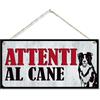 CARISPIBET Attenzione al Cane Cartello di Avviso per Esterni in PVC con Border Collie 15 x 30 cm