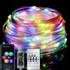 Jonurphy Catena di luci USB per esterni e interni, 10 m, 100 LED RGB multicolore, con timer, sincronizzazione musicale, controllo remoto tramite app, impermeabilità IP65