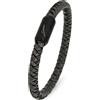 Simaru Braccialetto in Vera Pelle Intrecciata - Bracciale Unisex per Uomo e Donna - Chiusura Magnetica in Acciaio Inox - Fatto a Mano in Germania - Elegante, Regolabile e Anallergico
