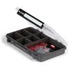 Plano StowAway 3600 50/50 Scatola Porta Esche E Ami | Apertura Facile Con Una Mano | Scomparti Regolabili | Protezione Antiruggine | Coperchio Trasparente | Accessori Ordinati