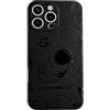 Yonds Queen Custodia per iPhone 15 Pro Max, simpatica alla moda motivo in stile fumetto con astronauta razzo luna e spazio elegante antiurto antiscivolo (iPhone 15 Pro Max, Fly Black)