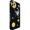 Yonds Queen Custodia per iPhone 13 Pro, motivo cartone animato stile astronaut Space Planet Mond elegante paraurti in TPU antiscivolo antiurto (iPhone 13 Pro, nero luna)