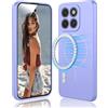 DESSEN Cover Magnetica per Honor 400 Smart 5G - Custodia in Silicone Liquido Morbido, Antiurto Protezione Case, Compatibile con Accessori Magnetico, Viola
