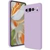 Btstring Cover per Google Pixel 9 Pro, Viola Chiaro | Custodia Antiurto, Sottile in Silicone TPU, Fodera in Microfibra, Protezione della Fotocamera