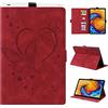 Auslbin Custodia per Galaxy Tab A7 10.4 2020,Pelle PU Cover Tablet con Auto Svegliati/Sonno Funzione Case con Supporto Funzione,Cover per Samsung Galaxy Tab A7 10.4 Pollici SM-T500/SM-T505,Rosso