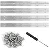 Bangbobi Set di Cerniere per Pianoforte in Acciaio Inox Cerniera da 30 cm per pianoforti, Porte di armadi e Riparazione di mobili, incl. cacciavite e Viti