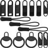 Bangbobi Kit di Riparazione della Cerniera, 24 Pezzi per la Sostituzione della Cerniera (12 cordini con Cerniera + 12 tirasciuga per Cerniera in Metallo), Kit per Riparazione Cerniera per Abiti