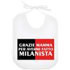 La Ruotante Bavaglino bavetta grazie mamma mi hai fatto milanista neonato idea regalo