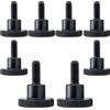 Precisiongeek - Viti a testa zigrinata in acciaio nero, DIN 464, M4 x 10 mm, 8 pezzi