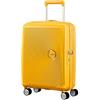 American Tourister Soundbox Trolley da cabina, 55 cm | Giallo Oro, trolley rigido espandibile, 55H x 40W x 20D cm, 35.5/41 L, 2.60 kg, con lucchetto TSA