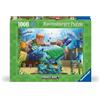 Ravensburger - Puzzle 1000 Pezzi Minecraft Mosaico, Puzzle Adulti 70x50cm | Puzzle Minecraft Mosaico da 1000 pezzi, 70x50 cm, per adulti 14+, ideale come regalo originale per tutti i fan di Minecraft.