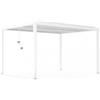 Elica Garden Gazebo pergola bioclimatica da esterno elica garden bianca in alluminio - 3x4 m
