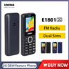 UNIWA E1801 Caratteristica del telefono con display da 1,77 pollici Batteria da 800 mAh Dual SIM Radio FM Telefono cellulare per uomo anziano Supporto Espansione TF