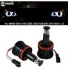 Bevinsee 2 pezzi LED Angel Eyes per BMW E90 E92 328i 335i M3 E93 E91 E60 LCI, H8 Halo Marker Lampadina 40W 6000K Bianco 12V
