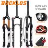 BUCKLOS Forcella per bicicletta 26/27.5/29in Sospensioni pneumatiche Forcella MTB 9*100MM Forcelle per mountain bike regolabili con rimbalzo Forcella anteriore da viaggio da 120mm