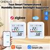 ONENUO Tuya Sensore intelligente di umidità della temperatura WiFi/Zigbee con retroilluminazione Igrometro interno Termometro Controllo vocale tramite Alexa Google