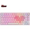 RK Tastiera Meccanica RK Royal Kludge R75 in Inglese, 81 Tasti Hot-Swappable, Struttura Gasket, RGB, Cablata per Gaming con Keycaps in PBT
