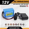 Aleaivy Batteria al litio portatile nuovissima da 12 V 10 Ah 18650 ricaricabile, include caricabatterie 12,6 V, amplificatori di sorveglianza e audio