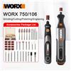 Worx 8V Utensile Rotante WX106/WX750 Cordless Mini Trapano Incisione Rettifica Lucidatrice Set di Utensili Elettrici a Velocità Variabile Casa FAI DA TE